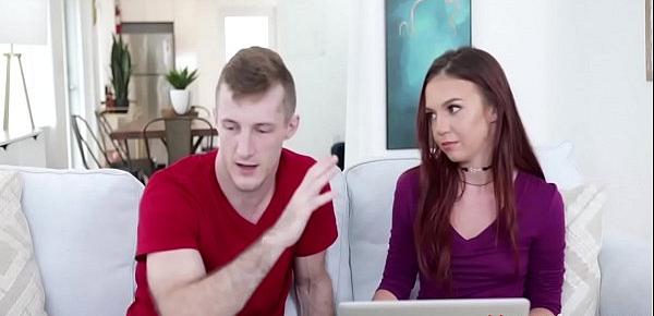  Brother Faces Difficulty Studying With Sister&039;s Panty Off- Ava Haze